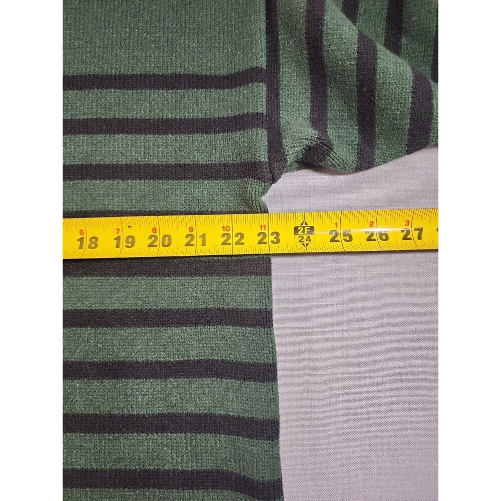 Philosophy Woman Green & Black Striped Knit Sweater – Women's 2X
